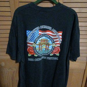 Hawaii United Okinawa Association 2002 Festival Blk L T-Shirt